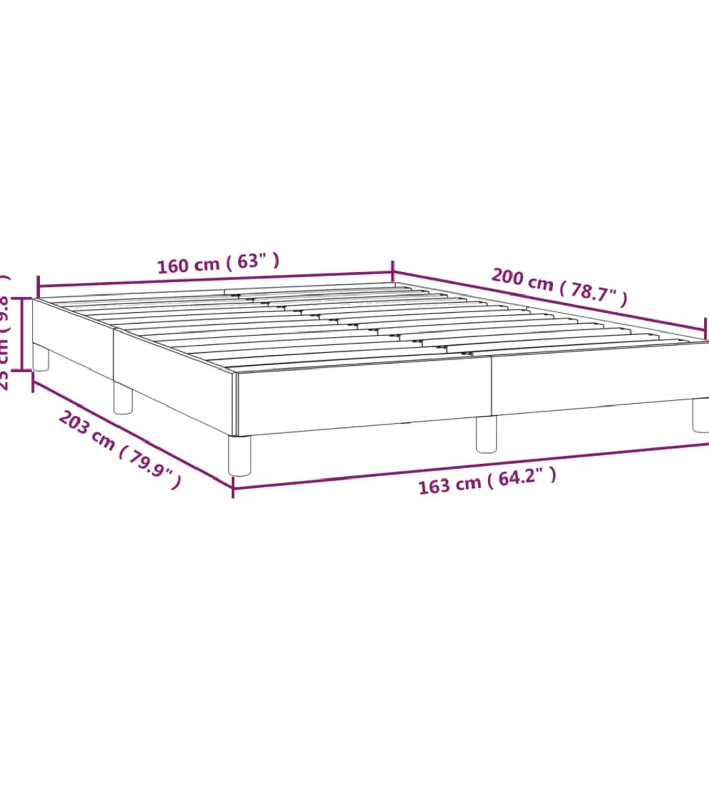 Hot Bedframe kunstleer crèmekleurig 160x200 cm Bedden