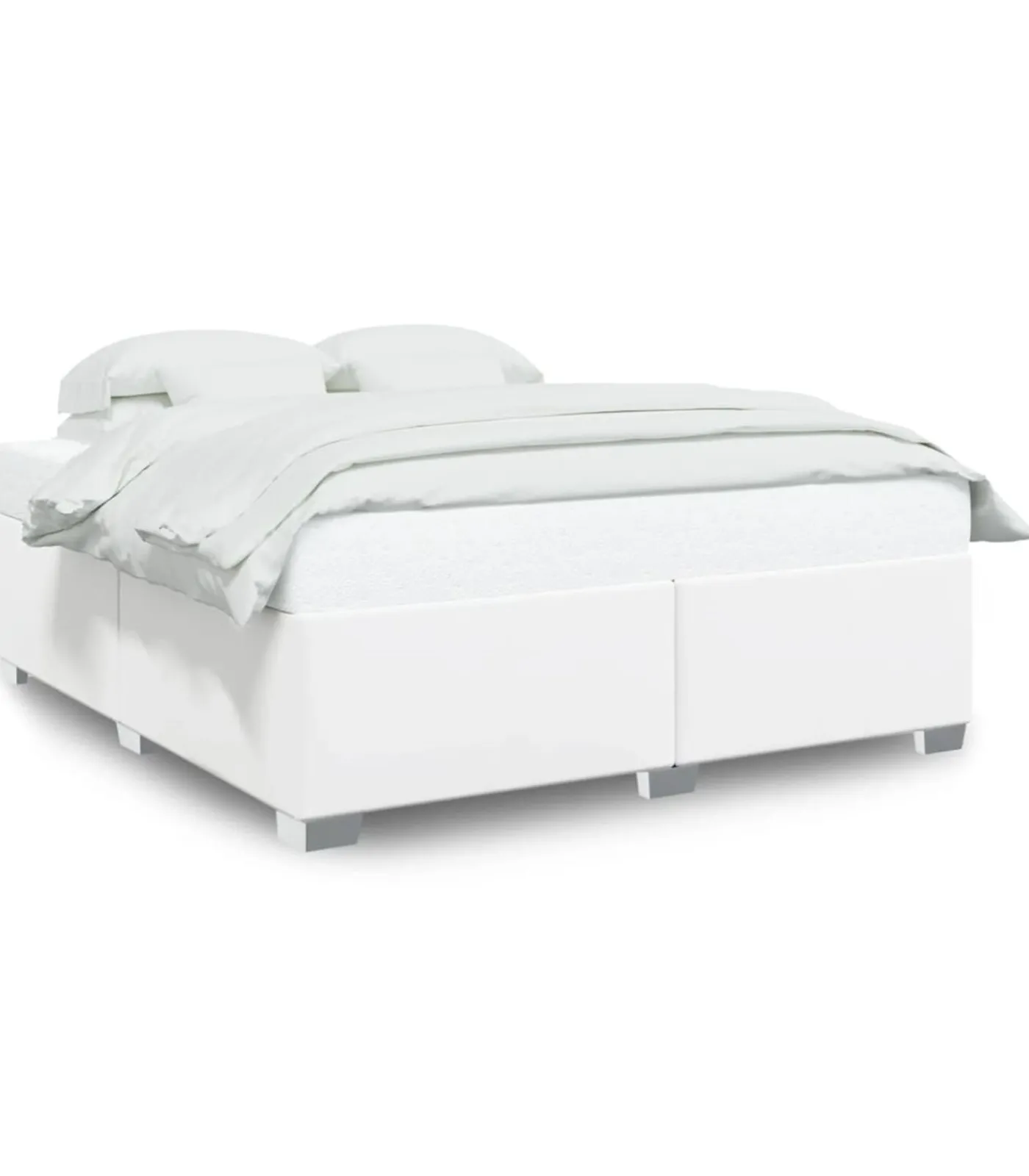 Hot Bedframe kunstleer wit 200x200 cm Bedden