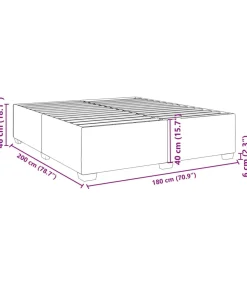 Sale Bedframe zonder matras stof taupe 180x200 cm Bedden