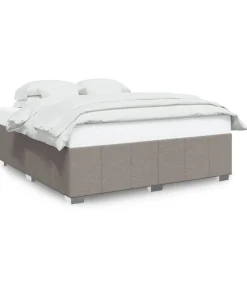 Clearance Bedframe zonder matras stof taupe 200x200 cm Bedden