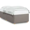 Discount Bedframe zonder matras 100x200 cm stof taupe Bedden