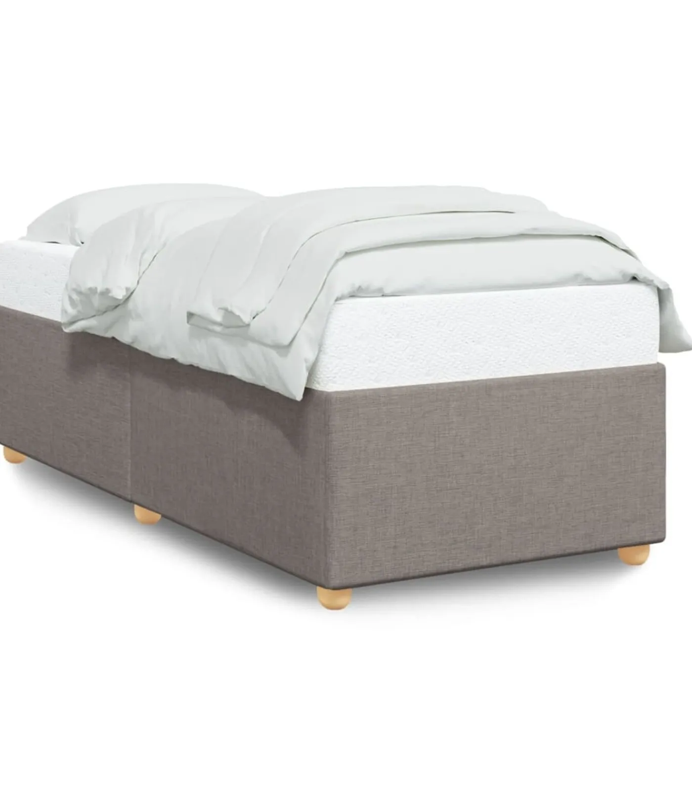 Discount Bedframe zonder matras 100x200 cm stof taupe Bedden