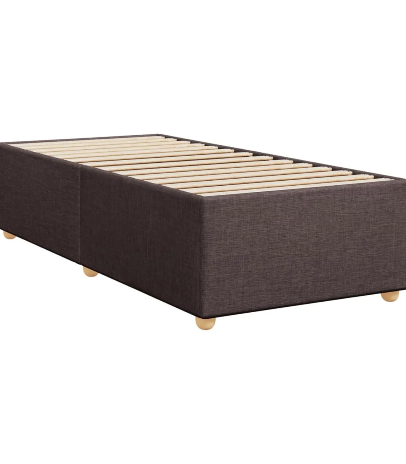 Best Bedframe zonder matras 90x200 cm stof donkerbruin Bedden