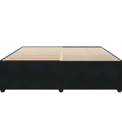 Best Bedframe zonder matras 200x200 cm fluweel zwart Bedden