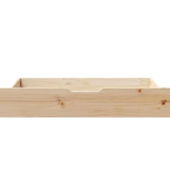 Clearance Bedlades 2 st met wieltjes 95x55x17 cm massief grenenhout Organiseren