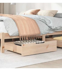 Discount Bedlades 2 st met wieltjes 65x55x17 cm massief grenenhout Organiseren