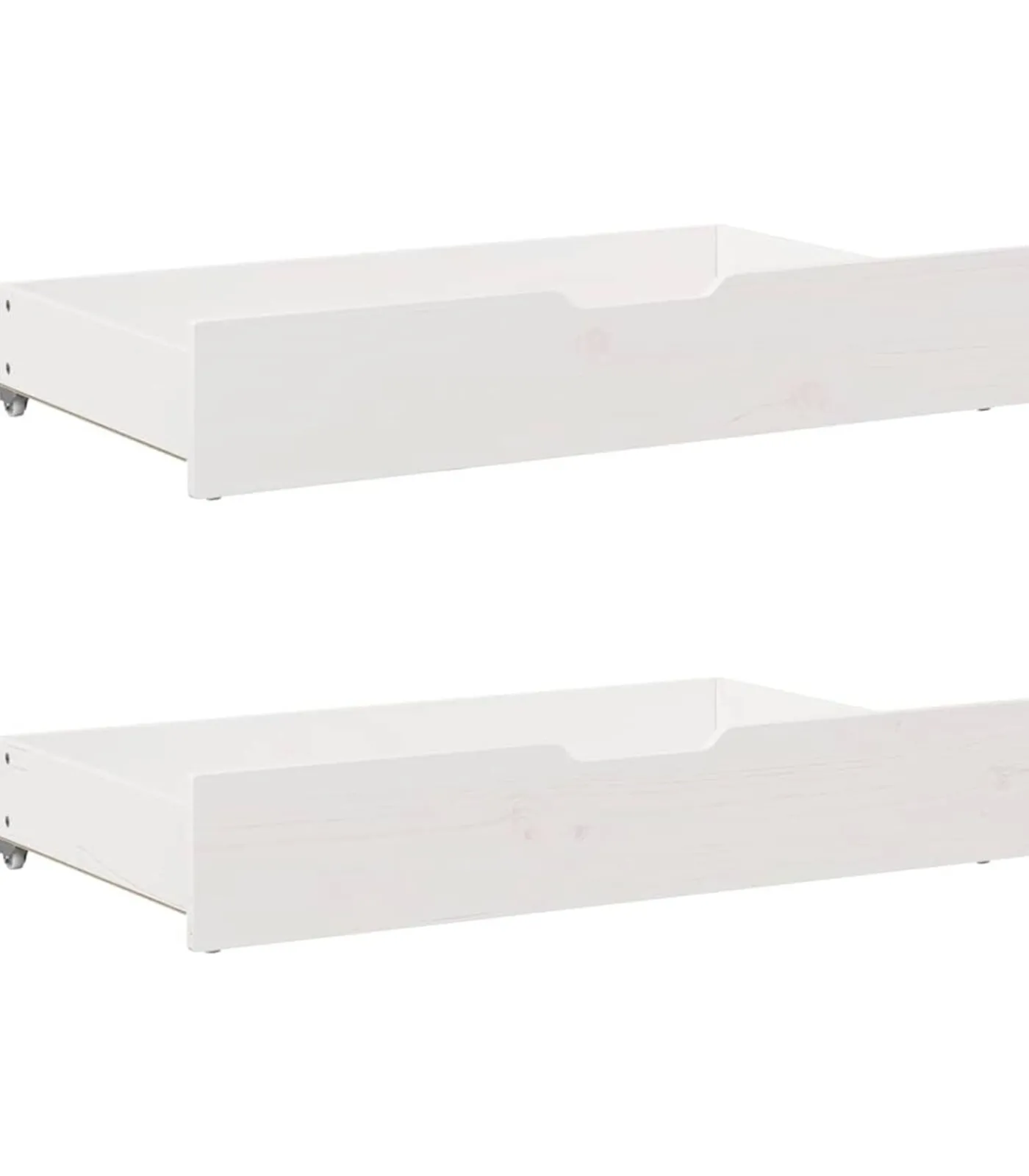 Bedlades 2 st 90x55x17 cm massief grenenhout wit Organiseren