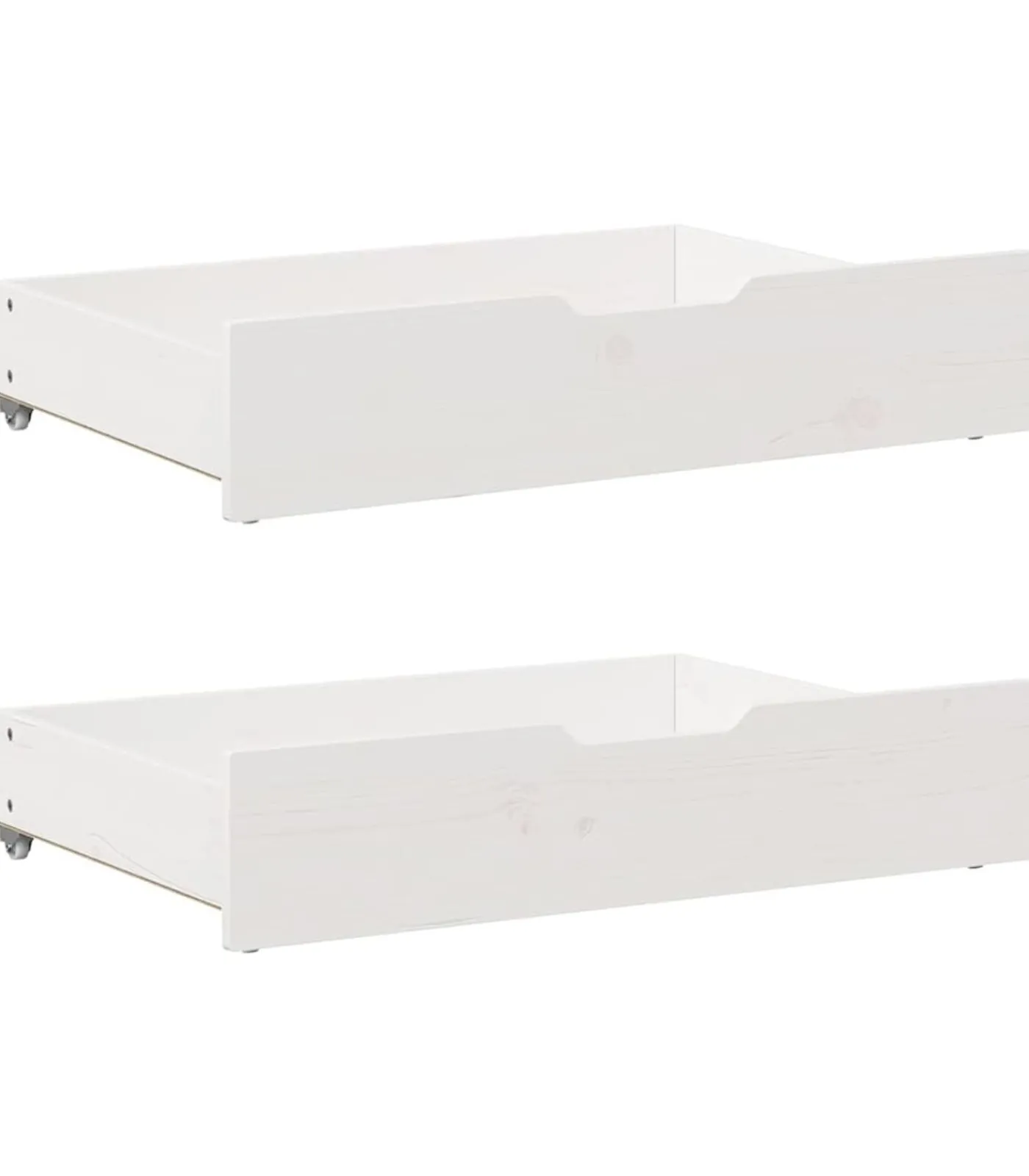 Discount Bedlades 2 st 85x55x17 cm massief grenenhout wit Organiseren