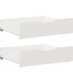 New Bedlades 2 st 65x55x17 cm massief grenenhout wit Organiseren