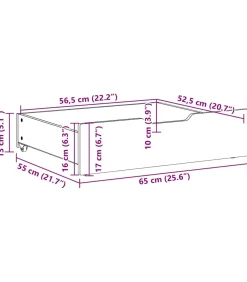 New Bedlades 2 st 65x55x17 cm massief grenenhout wit Organiseren
