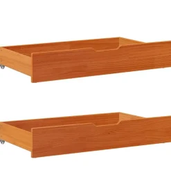 Online Bedlades 2 st 90x55x17 massief grenenhout wasbruin Organiseren