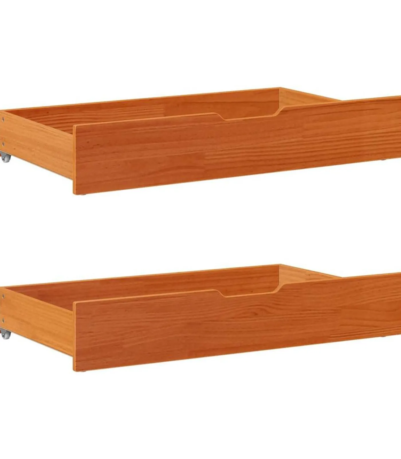 Online Bedlades 2 st 90x55x17 massief grenenhout wasbruin Organiseren