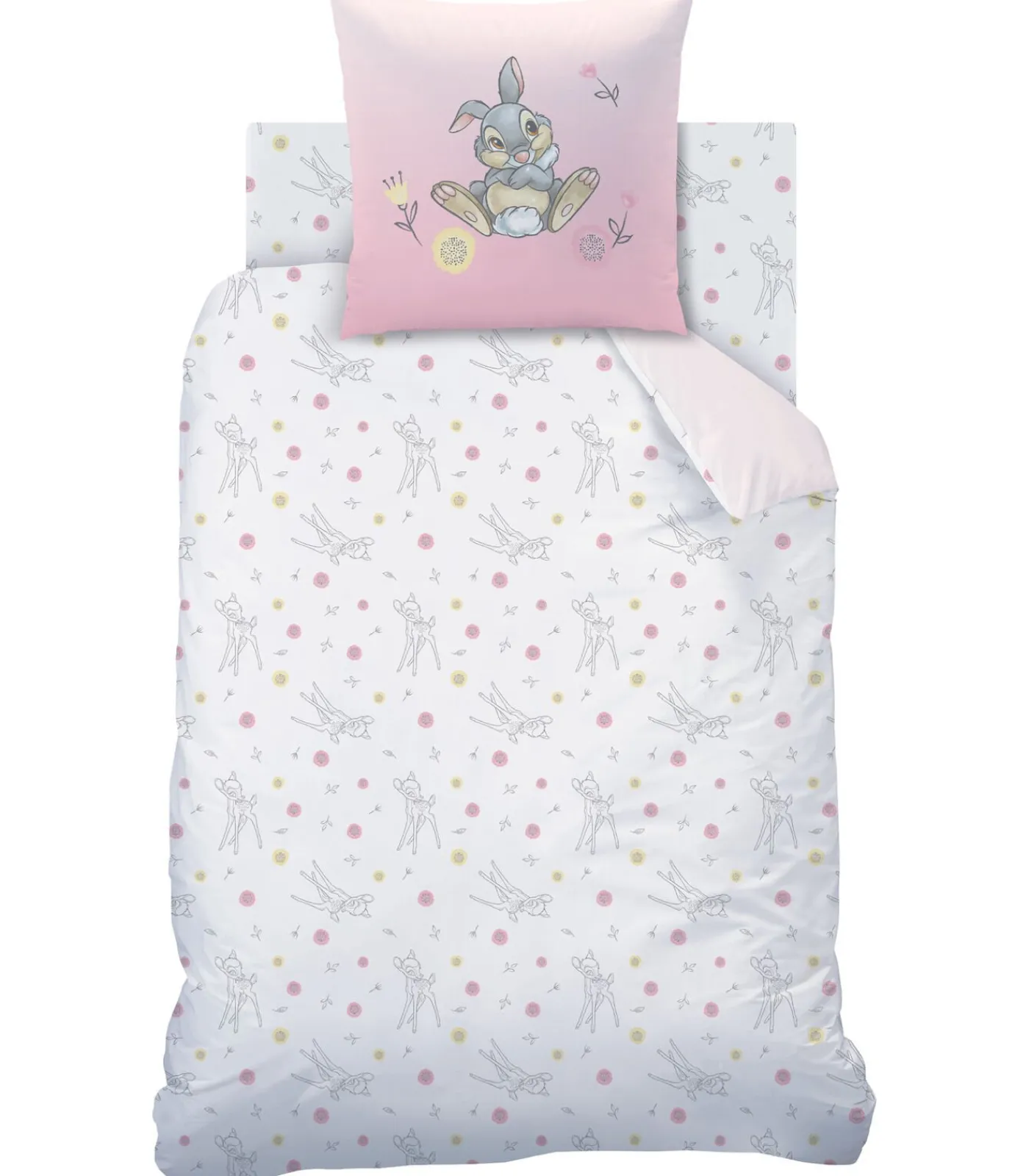 Clearance Bedlinnen set bedrukt 100% katoen, BAMBI FLOWERS Dekbedovertrekken