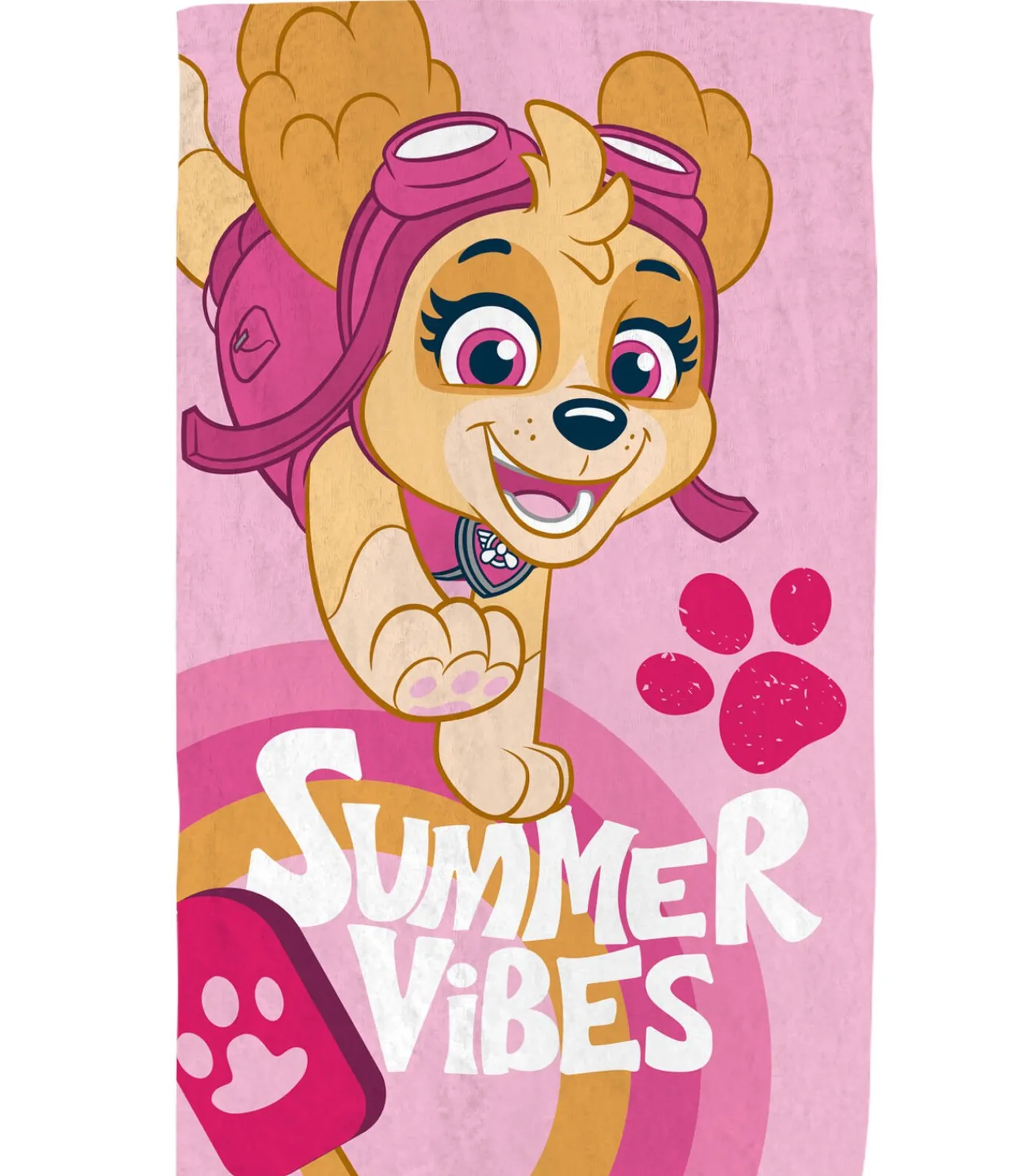 Outlet Bedrukt strandlaken, 100% katoen, PAW PATROL GOOD VIBES Handdoeken