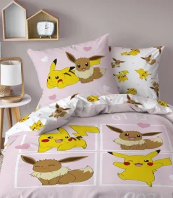 Sale Bedrukte Beddenset 100% Katoen, POKÉMON EEVEE Dekbedovertrekken