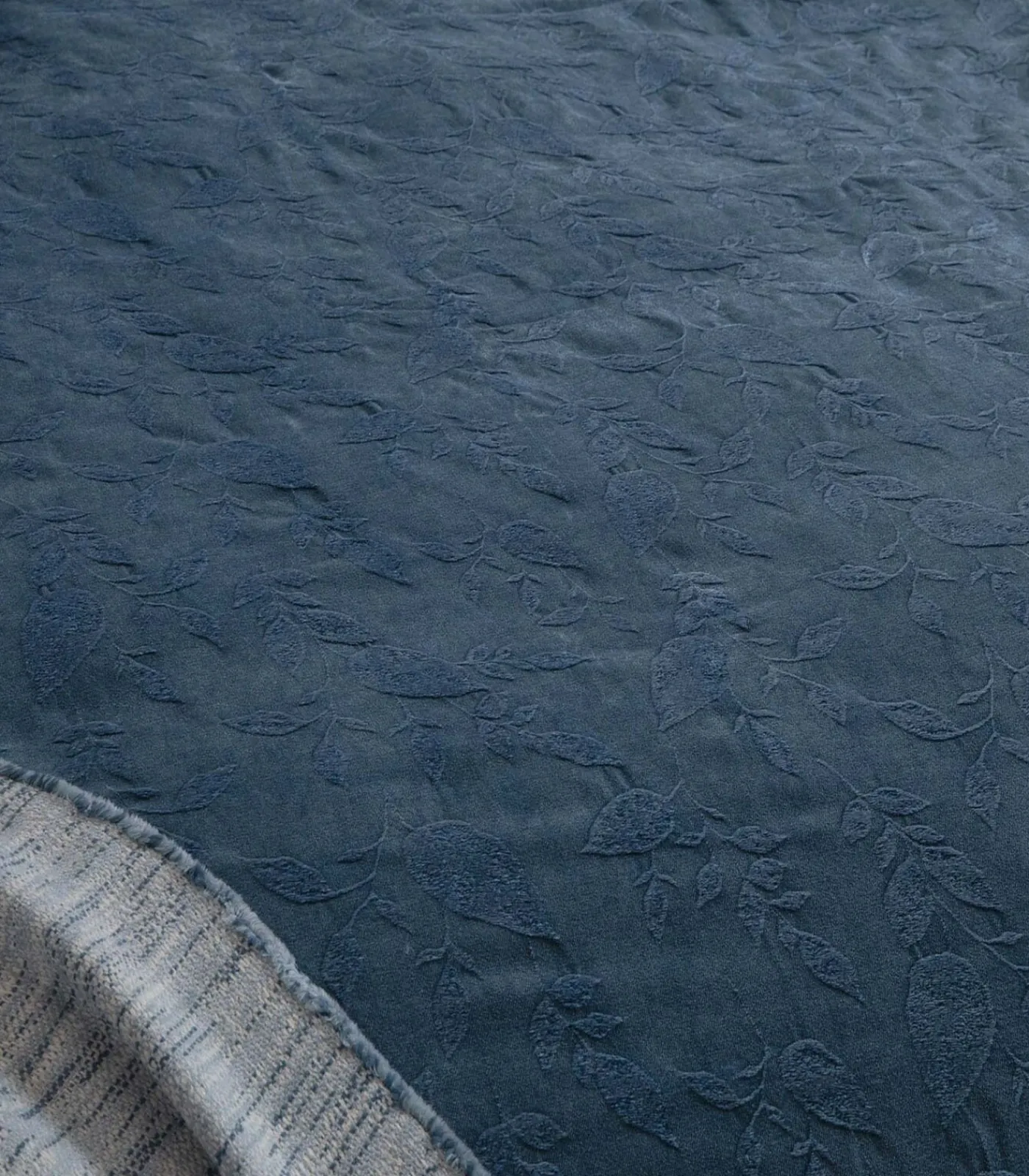 Bedsprei 2 personen Folha 240x260 cm Nachtblauw (1 Bedsprei, 2 Kussenslopen) Bedspreien