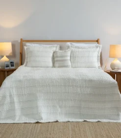 New Bedsprei 2 personen Stitch 240x260 cm Wit (1 Bedsprei, 2 Kussenslopen) Bedspreien