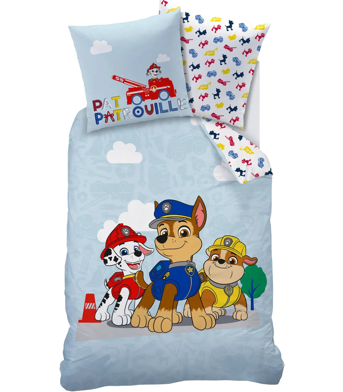 New Bedtextielset met print van 100% katoen, PAW PATROL PATBOY Dekbedovertrekken
