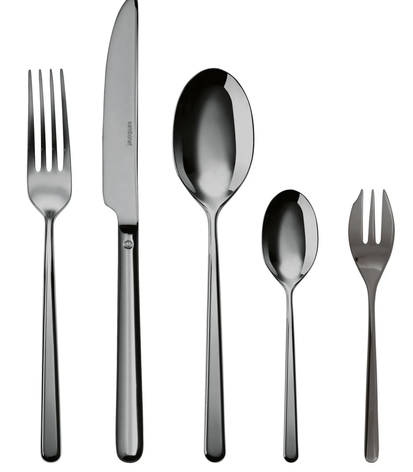 Online Bestekset Linear - Zwart - 30 delig / 6 personen Bestek