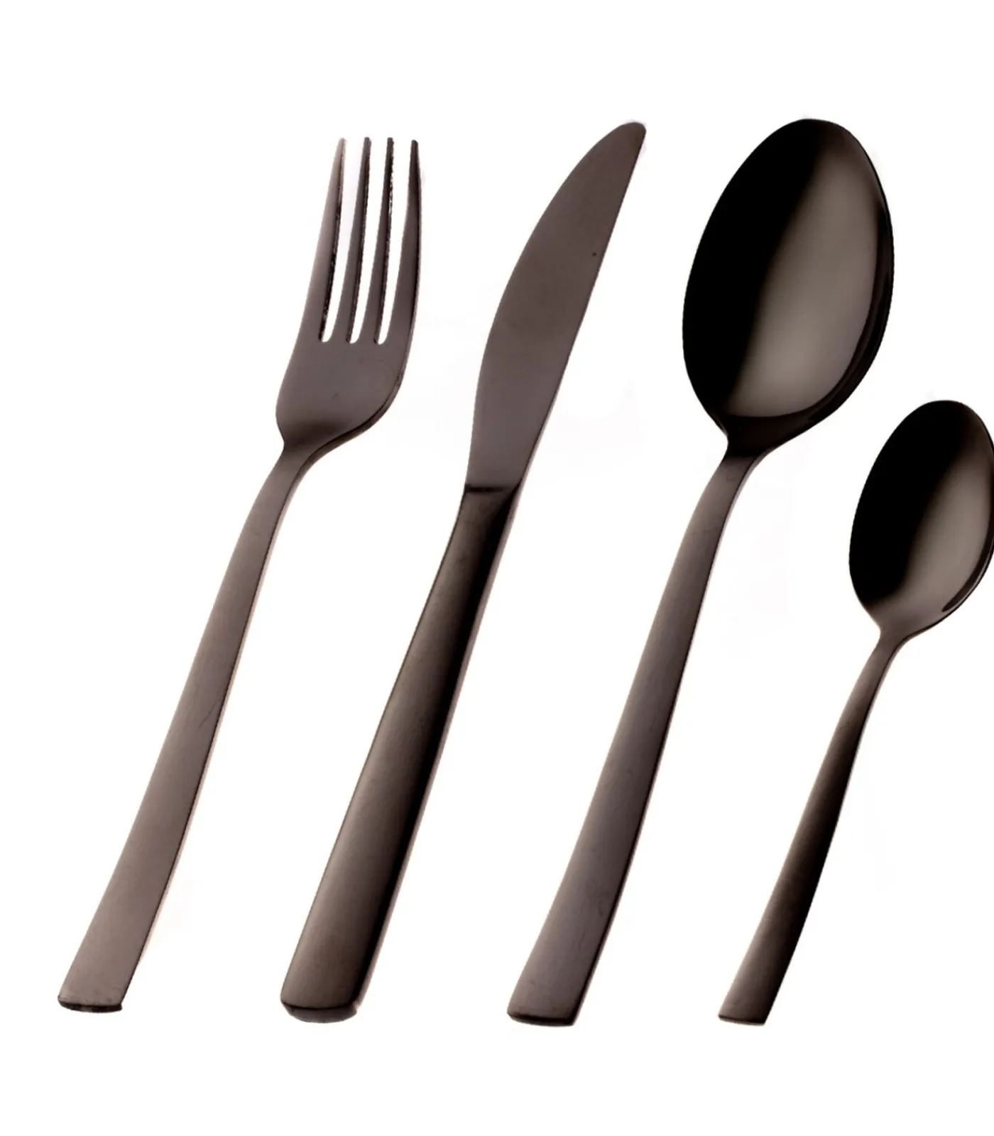 New Bestekset Zwart 4-Delig Bestek