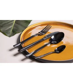 New Bestekset Zwart 4-Delig Bestek