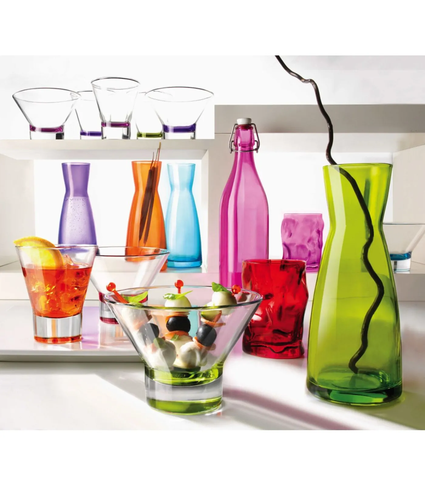 Hot Beugelfles / Weckfles Giara - Rood - 1 liter Glazen & Karaffen