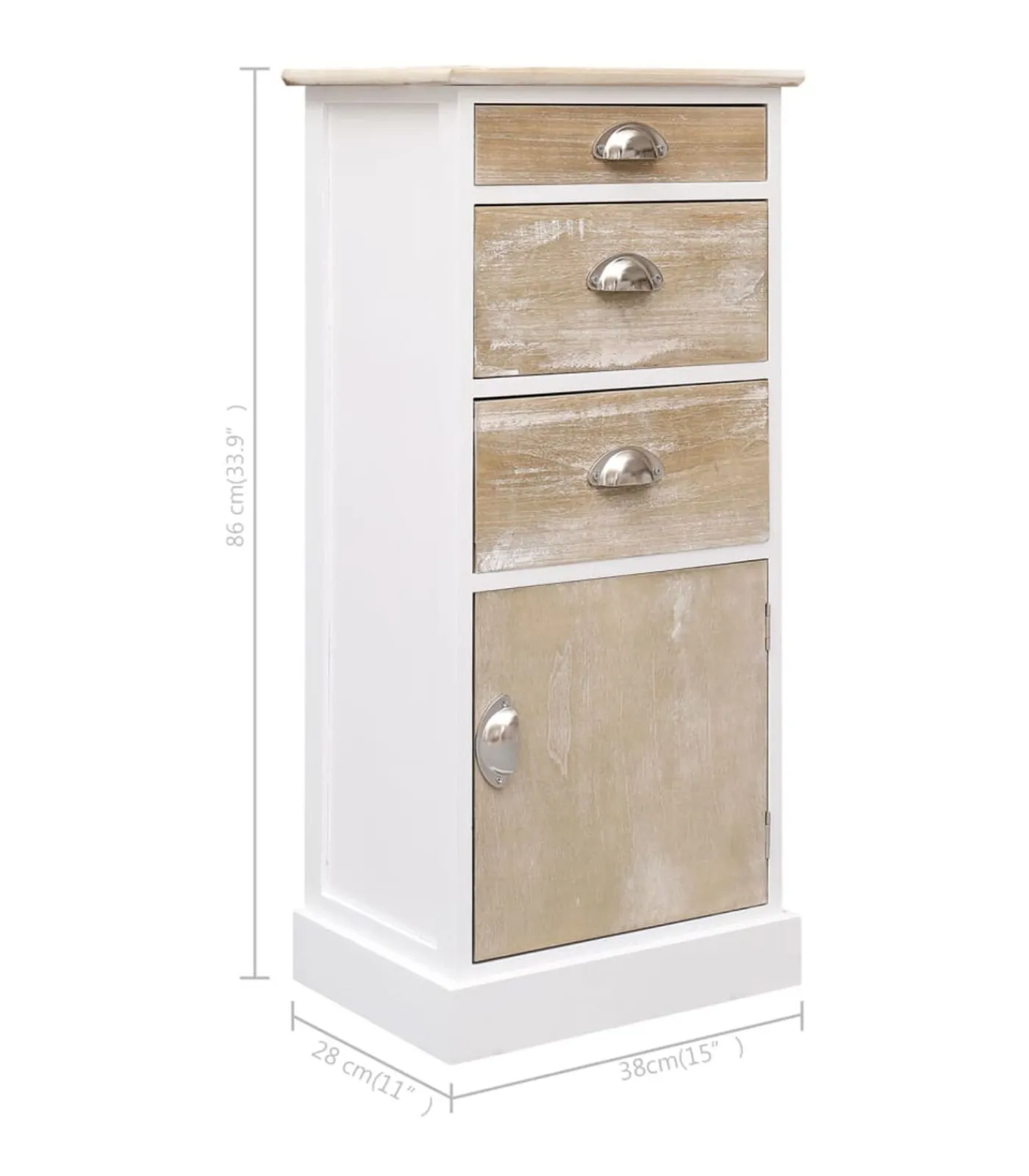 Hot Bijzetkast 38x28x86 cm paulowniahout Meubels