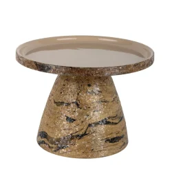 Online Bijzettafel Mosaic Marble - Bruin - 42x42x29cm Tafels