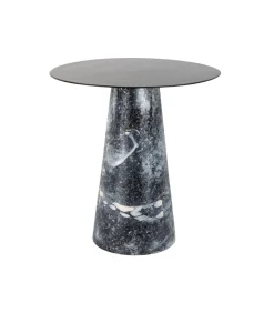 Best Bijzettafel Mosaic Marble High - Zwart - 40x40x42cm Tafels