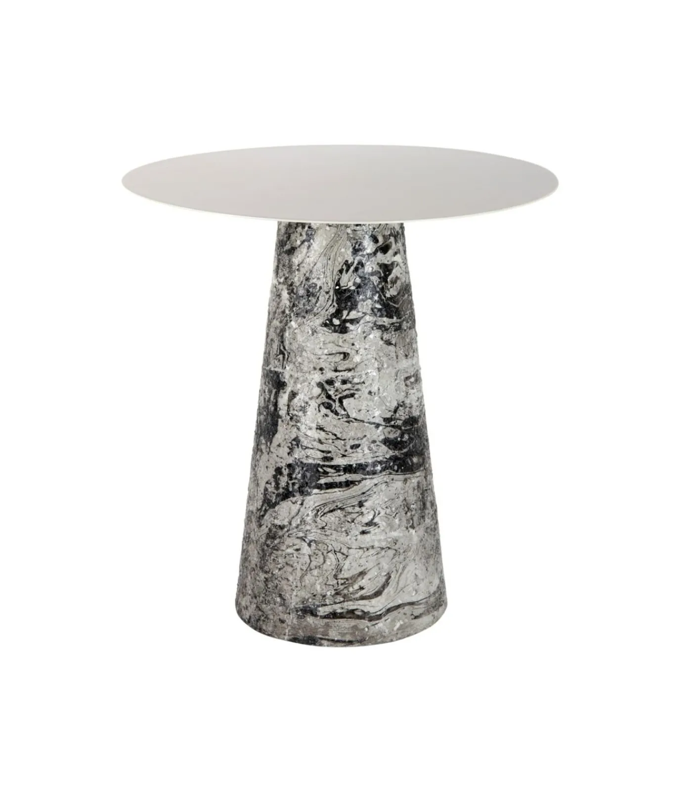 Discount Bijzettafel Mosaic Marble High - Wit - 40x40x42cm Tafels