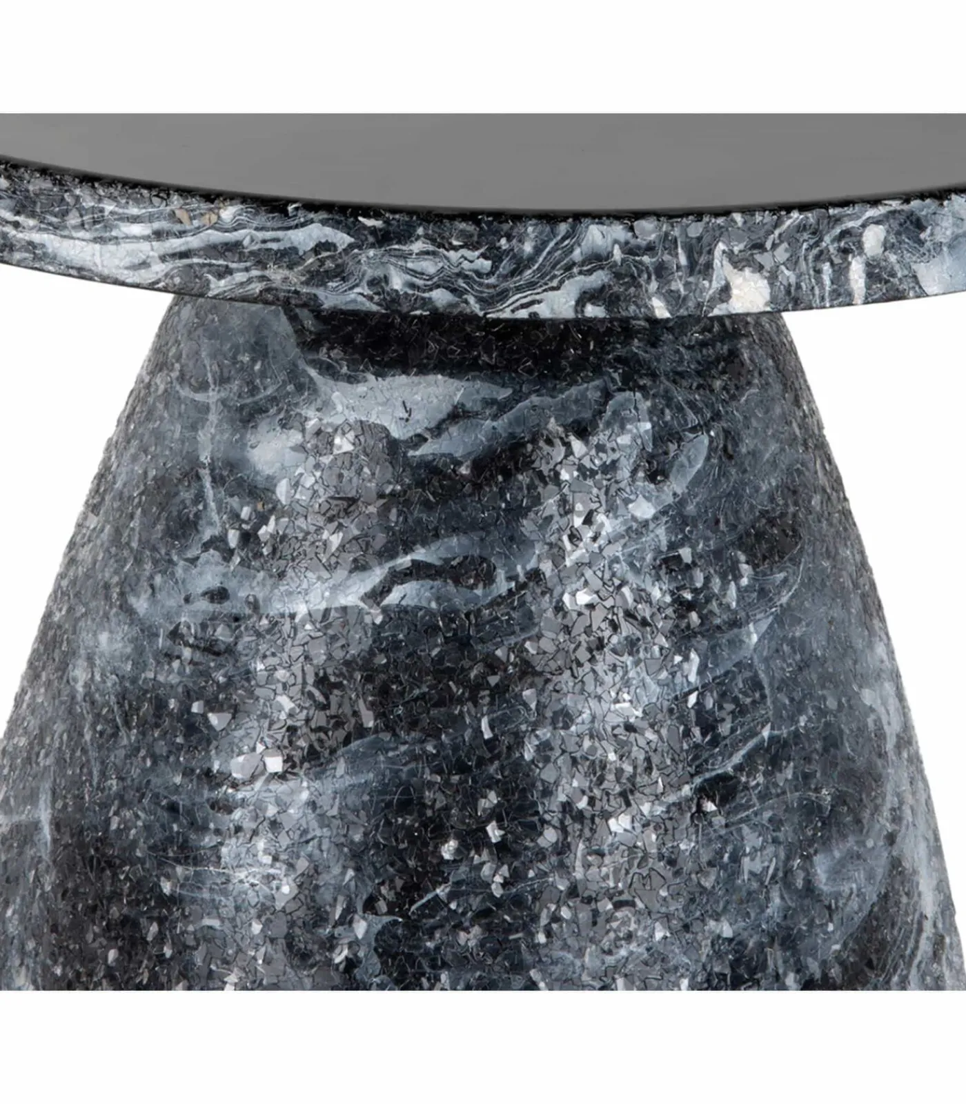 Best Bijzettafel Mosaic Marble - Zwart - 42x42x29cm Tafels