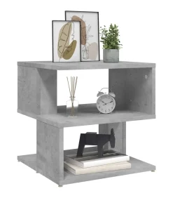 Discount Bijzettafel 40x40x40 cm bewerkt hout betongrijs Tafels