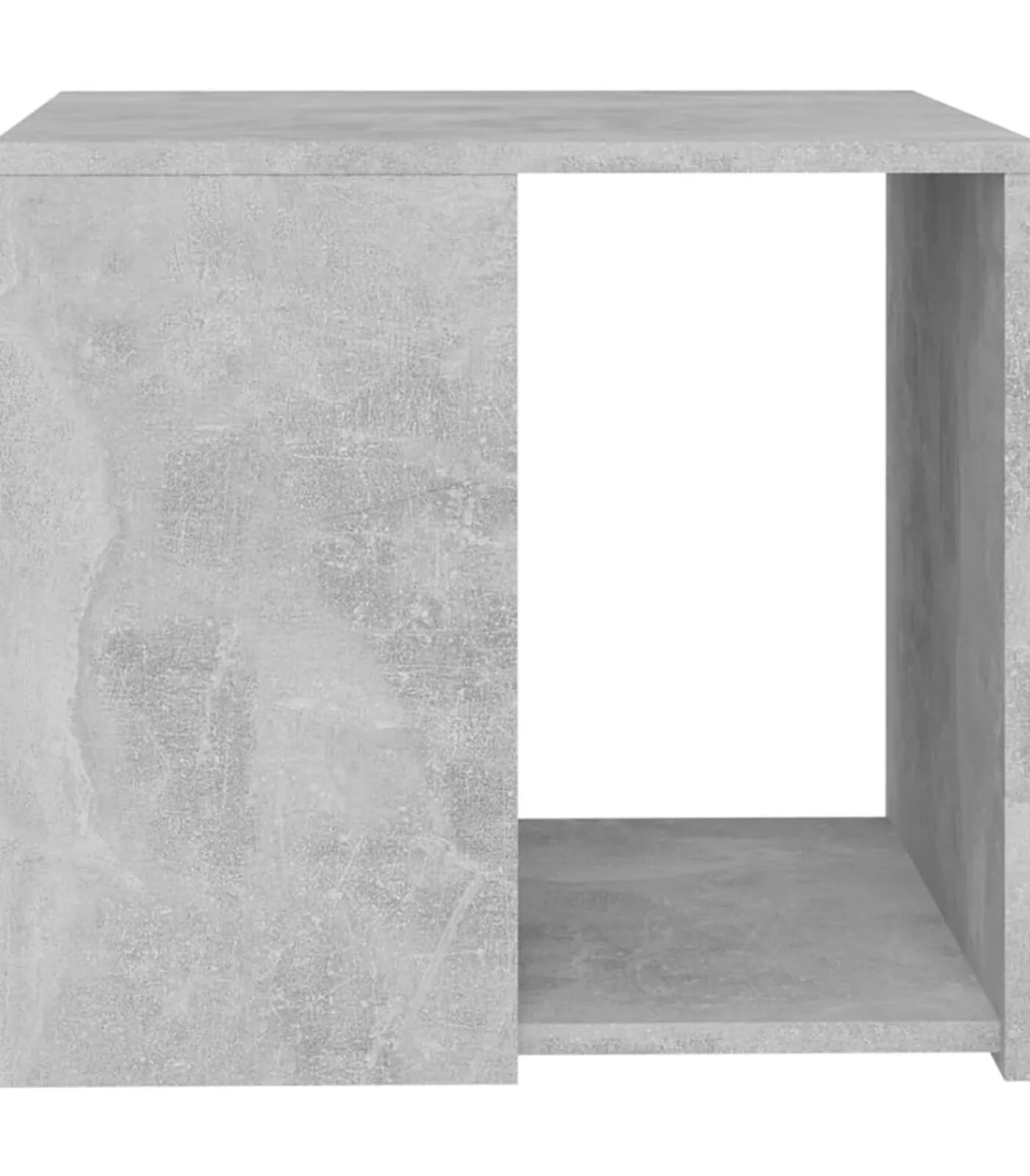 Bijzettafel 50x50x45 cm bewerkt hout betongrijs Tafels