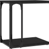 Hot Bijzettafel 50x35x52 cm bewerkt hout zwart Tafels