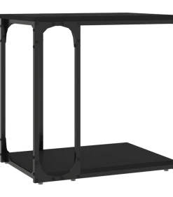 Hot Bijzettafel 50x35x52 cm bewerkt hout zwart Tafels