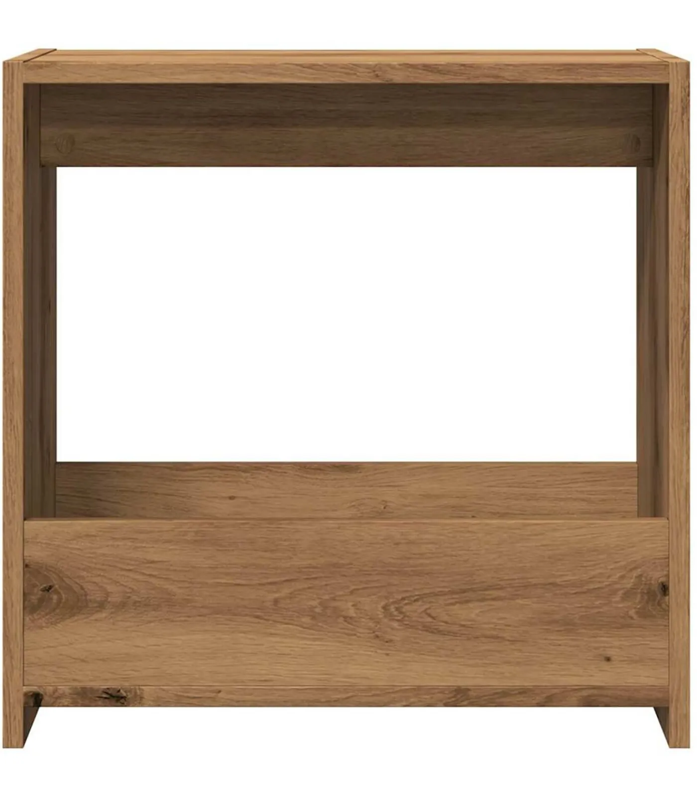 Clearance Bijzettafel 50x26x50 cm bewerkt hout artisanaal eikenkleurig Tafels