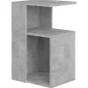 Outlet Bijzettafel 36x30x56 cm bewerkt hout betongrijs Tafels