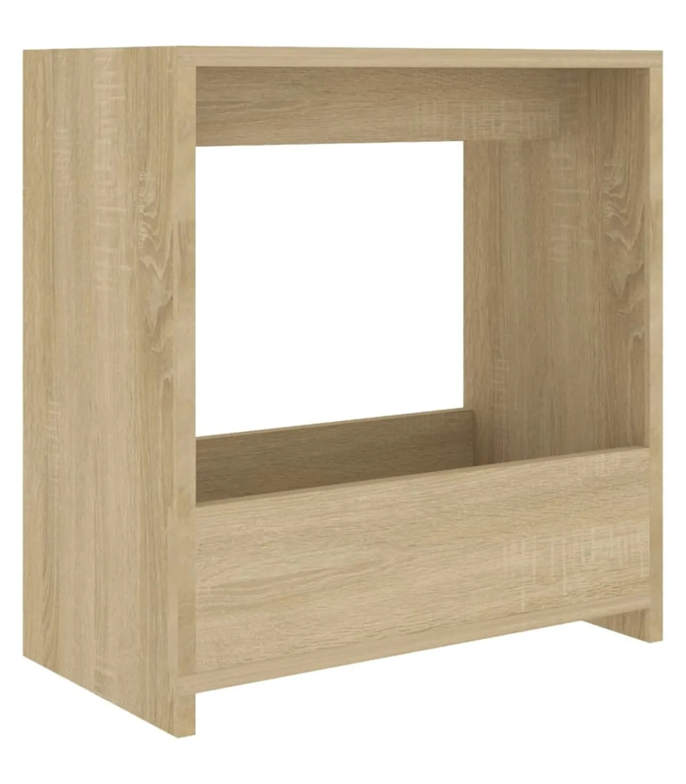 Clearance Bijzettafel 50x26x50 cm bewerkt hout sonoma eikenkleurig Tafels