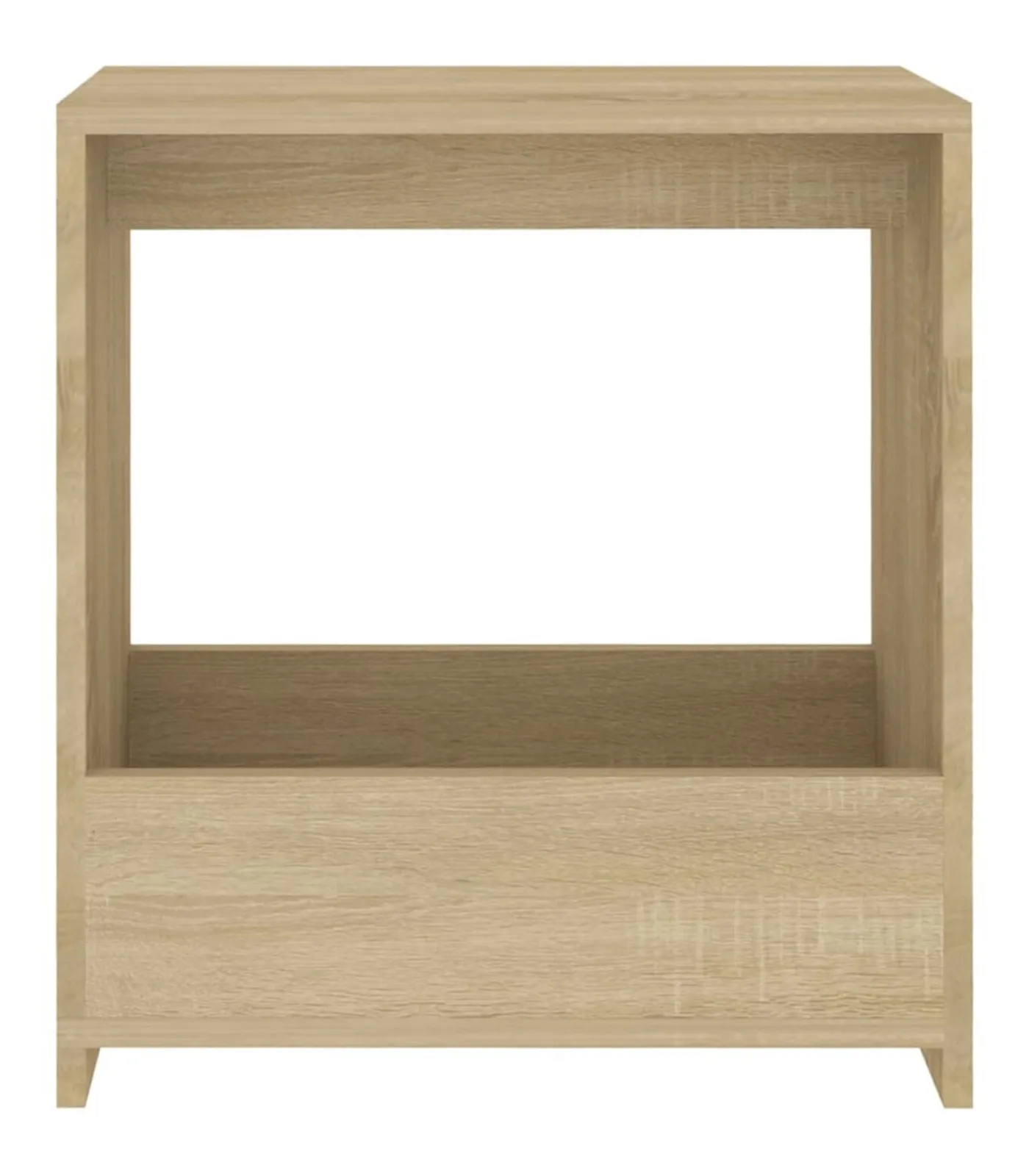 Clearance Bijzettafel 50x26x50 cm bewerkt hout sonoma eikenkleurig Tafels