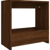 Outlet Bijzettafel 50x26x50 cm bewerkt hout bruin eikenkleur Tafels