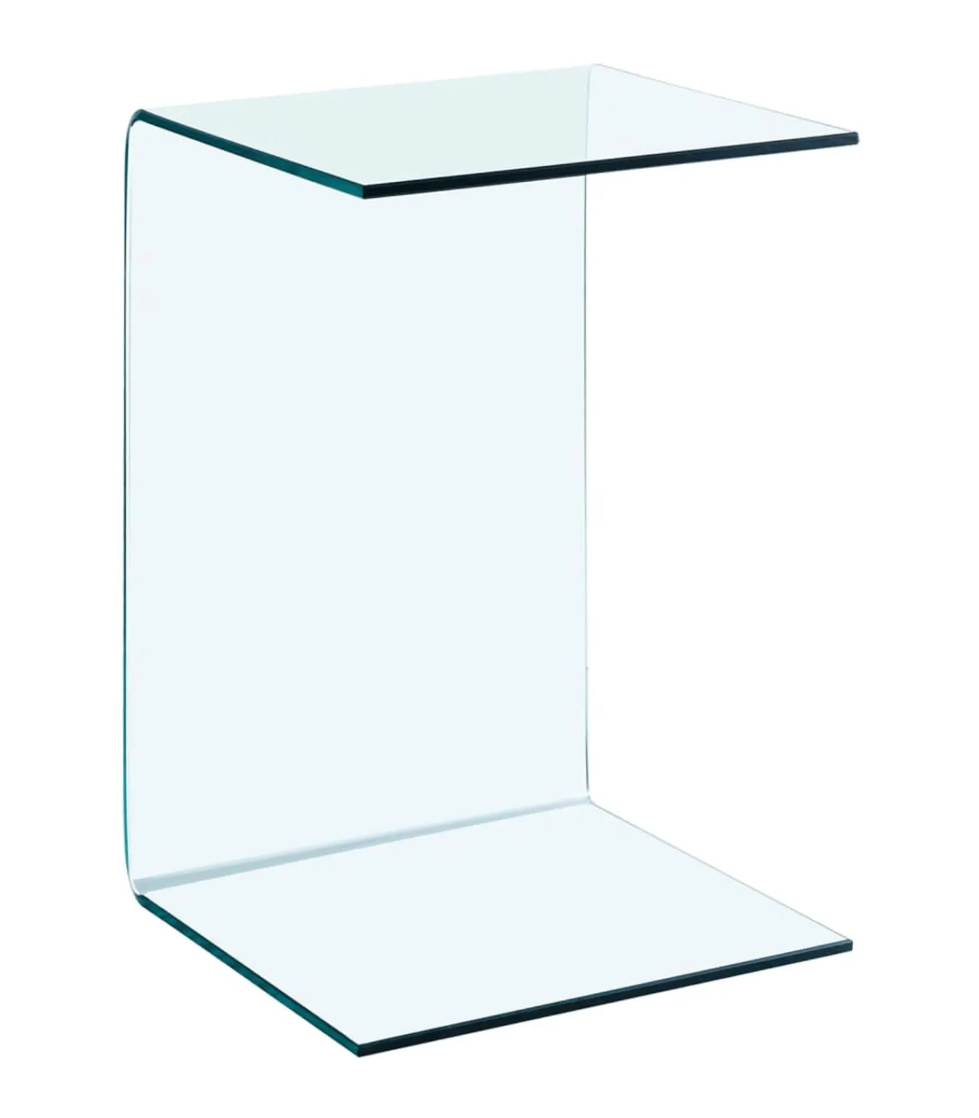 Outlet Bijzettafel 40x40x60 cm gehard glas Tafels