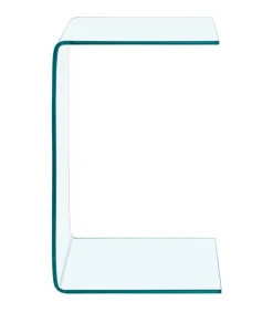 Outlet Bijzettafel 40x40x60 cm gehard glas Tafels