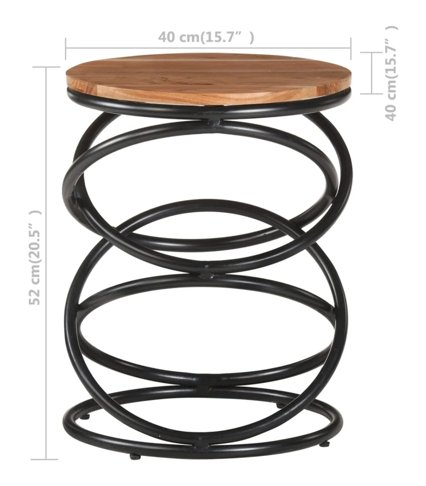 Best Bijzettafel 40x40x52 cm massief acaciahout Tafels