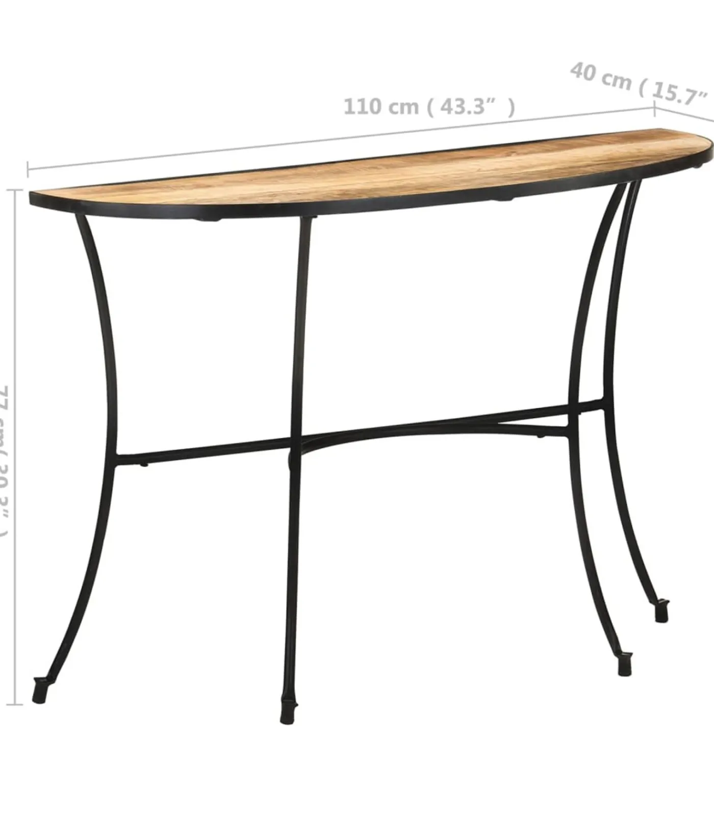 Best Bijzettafel 110x40x77 cm massief mangohout Tafels