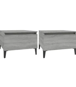 Best Bijzettafels 2 st 50x46x35 cm bewerkt hout grijs sonoma eiken Tafels
