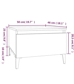 Best Bijzettafels 2 st 50x46x35 cm bewerkt hout grijs sonoma eiken Tafels