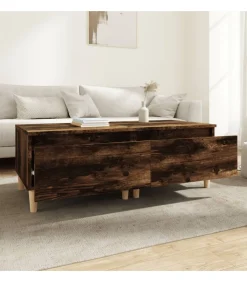 Clearance Bijzettafels 2 st 50x46x35 cm bewerkt hout gerookt eikenkleurig Tafels