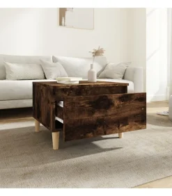 Clearance Bijzettafels 2 st 50x46x35 cm bewerkt hout gerookt eikenkleurig Tafels