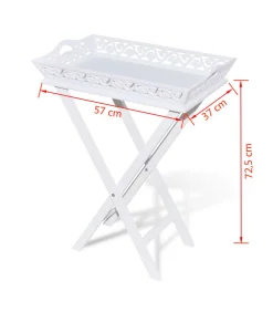 New Bijzettafeltje met blad wit Tafels