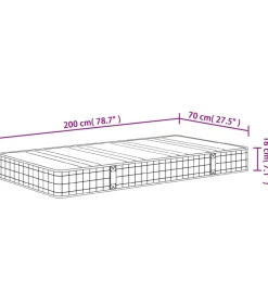 Online Binnenveringmatras middelhard 70x200 cm Matrasbeschermer